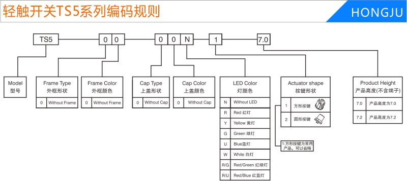 帶燈輕觸開(kāi)關TS5